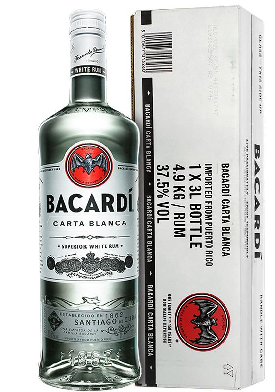 Blanca kartón 37,5% 3,0l Rum + Bacardi Carta