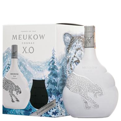 Meukow X.O. ICE 0,7l 40% + 2 poháre v kazete