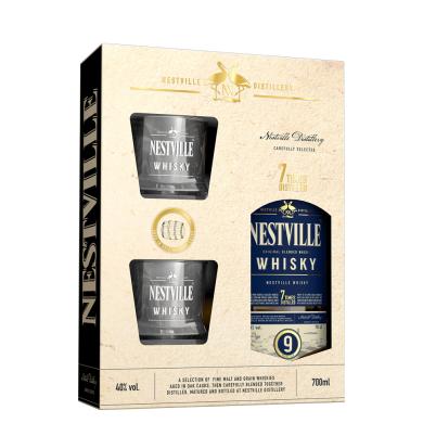 Nestville 9 Y.O. 0,7l 40% + 2 poháre v kartóne