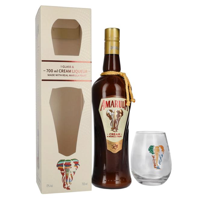 Amarula Cream & Marula Fruit 0,7l 17% + pohár v kartóne