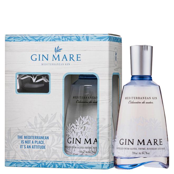 Gin Mare 0,7l 42,7% + 1 pohár v kartóne