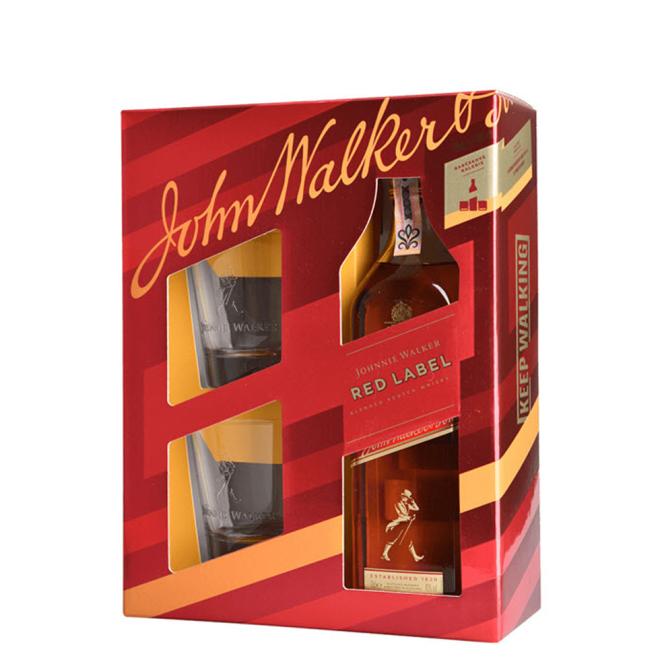 Johnnie Walker Red Label 0,7l 40% + 2 poháre