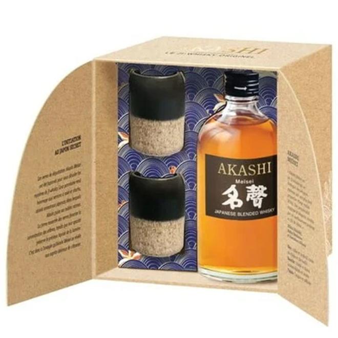 Akashi Meisei 0,5l 40% + 2 poháre + Kartón