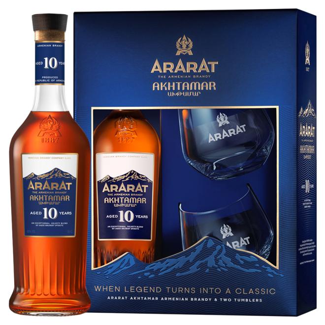 Ararat 10 Y.O. 0,7l 40% + 2 poháre v kartóne