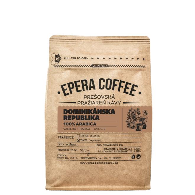 Káva Epera Coffee Dominikánska Republika Zrnková 100% Arabica 250g