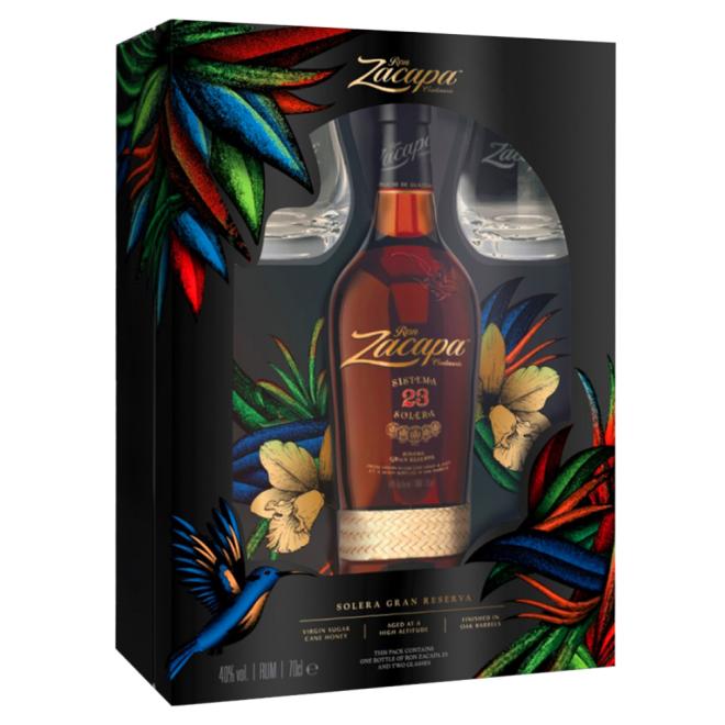 Zacapa Gran Reserva Solera. 0,7l 40% + 2 poháre v kazete